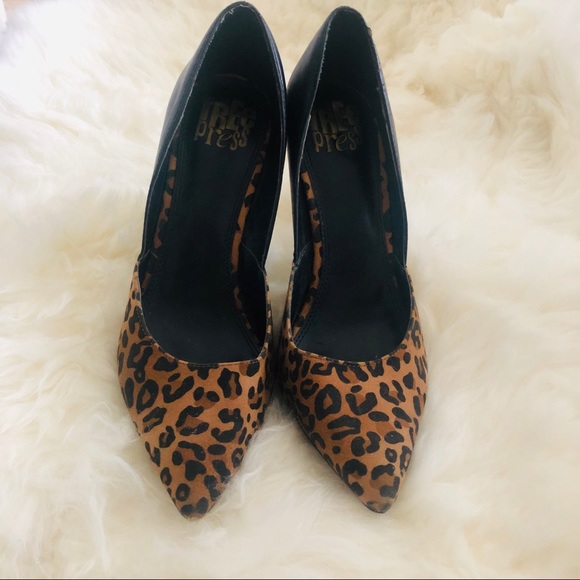 Barely worn Nordstrom Black/Leopard 4” Heels - Picture 2 of 5